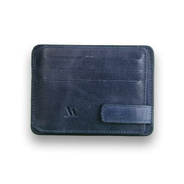 Zoozie Bags Cartera de Piel Auténtica Azul